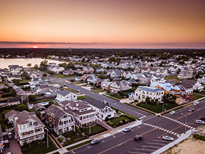 Aerial view of Spring Lake for this article that discusses how to avoid HVAC repair in Spring Lake and other coastal towns